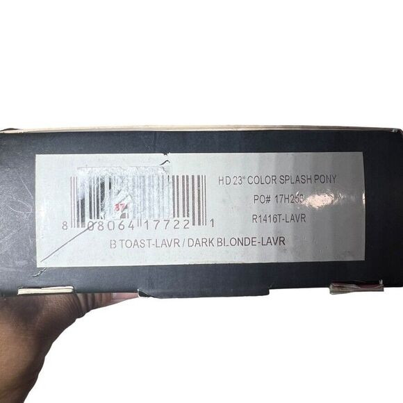 Hairdo 23" Color Splash Pony Hair Extensions Dark Blonde/ Lavender Wrap And Go - Picture 3 of 9